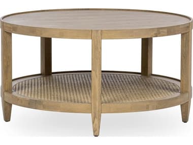 Classic Home Devin Round Wood Khaki Mist Coffee Table CLH51031749