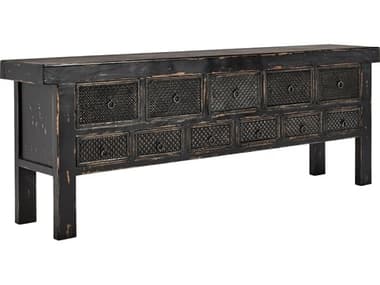 Classic Home Lahey Rectangular Wood Black Console Table CLH52003763