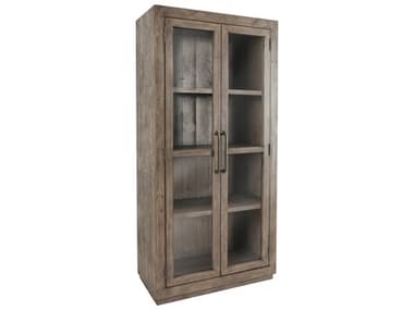 Classic Home Caleb Pine Wood Distressed Brown Display Cabinet CLH52003910