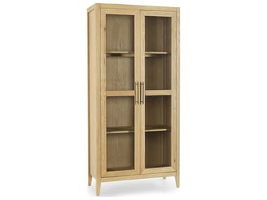 Classic Home Beechgrove Oak Wood Natural Brown Display Cabinet CLH52004056