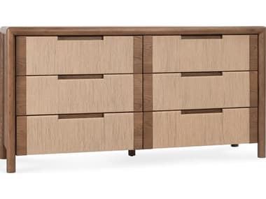 Classic Home Corda 6-Drawers Natural Oak Wood Double Dresser CLH52004148