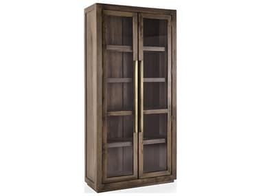 Classic Home Bradley Oak Wood Brown Display Cabinet CLH52010692