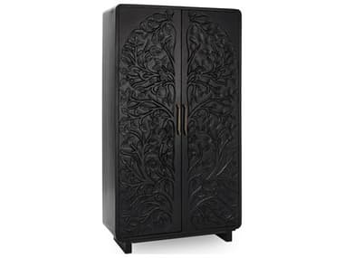 Classic Home Albero Mango Wood Black Display Cabinet CLH52010964