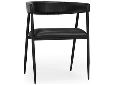 Classic Home Preston Black Leather Arm Dining Chair CLH53001985