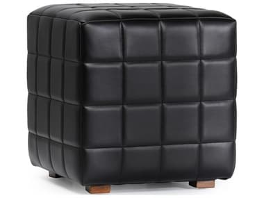 Classic Home Carlo Black Leather Ottoman CLH53002005