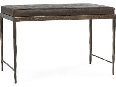 Classic Home Malo Cocoa Brown Leather Accent Bench CLH53002014