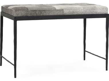 Classic Home Achen Gray Bronze Fur Accent Bench CLH53002016