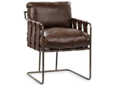 Classic Home Strapling Brown Leather Arm Dining Chair CLH53002063