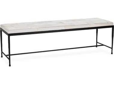 Classic Home Achen White Fur Accent Bench CLH53002071