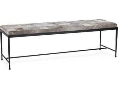 Classic Home Achen Gray Fur Accent Bench CLH53002072