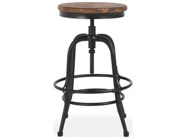 Classic Home Peralta Black Base Adjustable Pine Wood Counter Stool CLH53003832