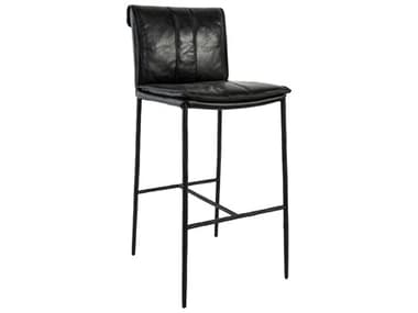 Classic Home Mayer Black Leather Bar Stool CLH53004331