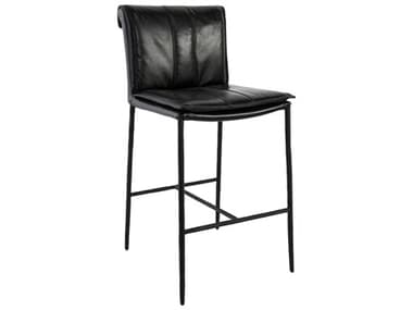 Classic Home Mayer Black Leather Bar Stool CLH53004333