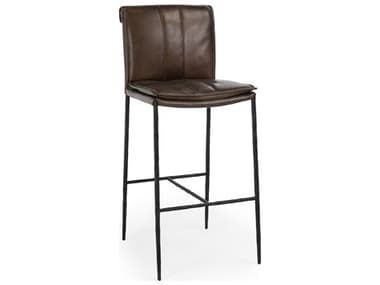 Classic Home Mayer Brown Leather Bar Stool CLH53004617