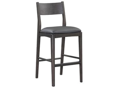 Classic Home Rooney Black Leather Ash Wood Bar Stool CLH53004798