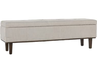 Classic Home Louise Light Beige Black Upholstered Accent Bench CLH53005328