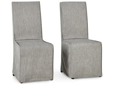 Classic Home Jordan Birch Wood Gray Upholstered Armless Dining Chair Set of 2 CLH53051667