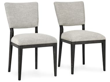 Classic Home Phillip Rubberwood Black Upholstered Armless Dining Chair Set of 2 CLH53051676