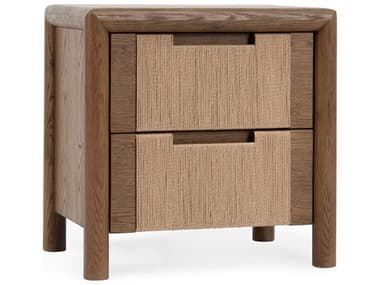 Classic Home Corda 2-Drawers Natural Oak Wood Nightstand CLH54003190