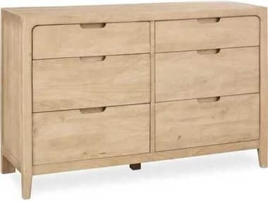 Classic Home Laguna 6-Drawers Natural Mango Wood Double Dresser CLH54010258