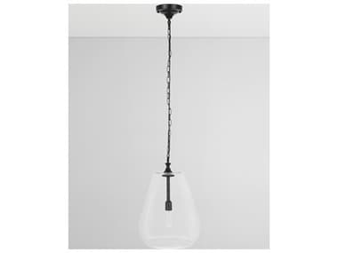 Classic Home Odense 1-Light Black Clear Bowl Mini Pendant CLH56003393