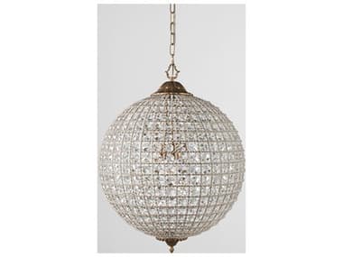 Classic Home Allesandria 3-Light Gold Clear Crystal Globe Chandelier CLH56003498