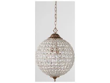 Classic Home Allesandria 3-Light Gold Clear Crystal Globe Chandelier CLH56003499