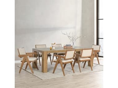 Classic Home Kingston Oak Wood Dining Room Set CLHKINGSTONDININGSET2