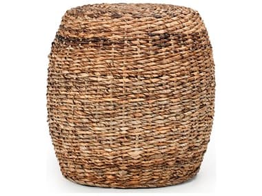 Classic Home Nido Round Rattan Multi Brown End Table CLHPL10121