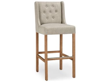 Classic Home Cayle French Beige Upholstery Upholstered Rubberwood Bar Stool CLHPL14393