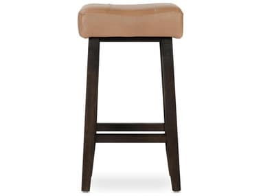 Classic Home Lauri Camel Beige Leather Rubberwood Counter Stool CLHPL23533