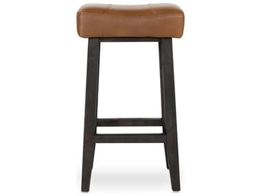 Classic Home Lauri Caramel Faux Leather Rubberwood Bar Stool CLHPL23543