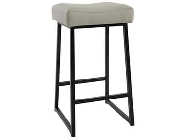 Classic Home Amber Stone Grey Faux Leather Bar Stool Set of 2 CLHPL23563