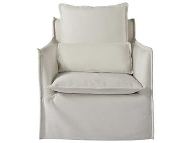 Coastal Living Home Escape 32" Swivel White Fabric Accent Chair CLI833573853