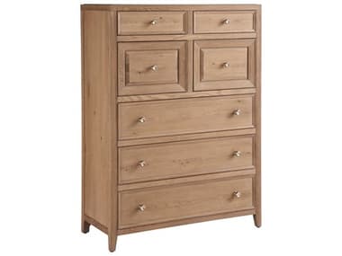 Coastal Living Home Weekender 44" Wide 5-Drawers Sand Dune Brown Oak Wood Accent Chest CLIU330175