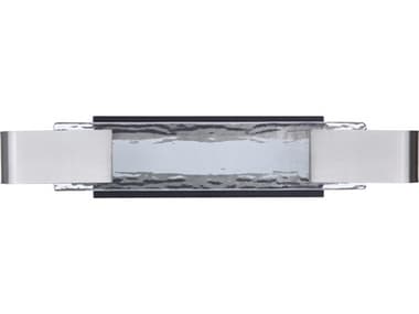 Craftmade Harmony 24" Wide Flat Black Polished Nickel Glass LED Vanity Light CM11924FBPLNLED