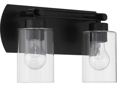 Craftmade Hendrix 2-Light Flat Black Vanity Light CM17614FB2