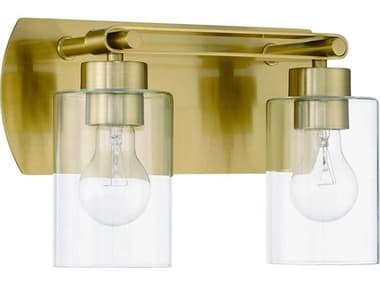 Craftmade Hendrix 2-Light Satin Brass Vanity Light CM17614SB2