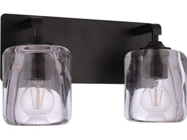Craftmade Andie 2-Light Flat Black Vanity Light CM20614FB2
