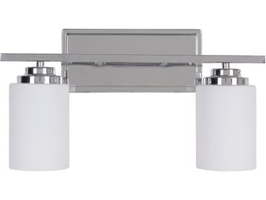 Craftmade Albany 2-Light Chrome Glass Vanity Light CM39702CH