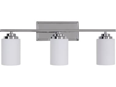 Craftmade Albany 3-Light Chrome Glass Vanity Light CM39703CH