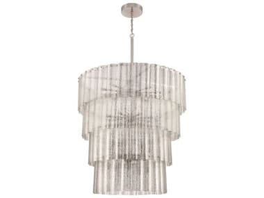 Craftmade Museo 48" Wide 28-Light Brushed Polished Nickel Glass Tiered Chandelier CM48628BNK
