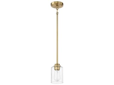 Craftmade Bolden 5" 1-Light Satin Brass Glass Bell Mini Pendant CM50591SB