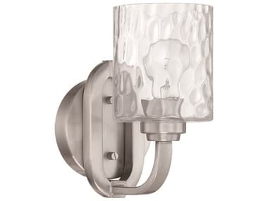Craftmade Collins 9" Tall 1-Light Brushed Polished Nickel Glass Wall Sconce CM54261BNK