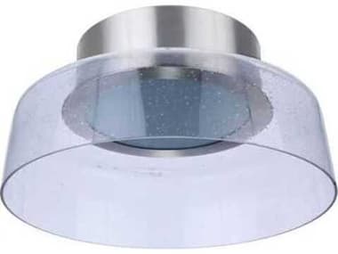 Craftmade Centric 10" Brushed Polished Nickel Glass LED Dome Flush Mount CM55180BNKLED