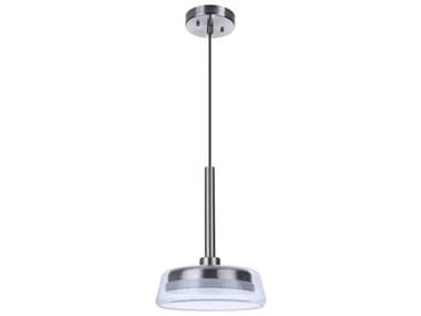 Craftmade Centric 10" Brushed Polished Nickel Glass LED Dome Mini Pendant CM55191BNKLED
