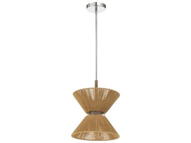 Craftmade Serena 1-Light Chrome Walnut Mini Pendant CM58591CHWAL