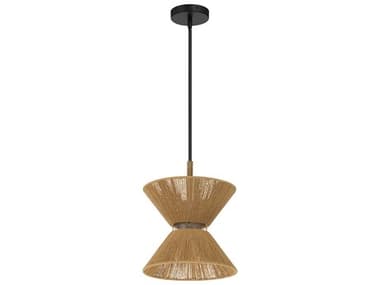 Craftmade Serena 1-Light Flat Black Walnut Mini Pendant CM58591FBWAL