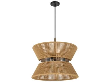 Craftmade Serena 6-Light Flat Black Walnut Pendant CM58596FBWAL