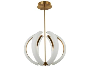 Craftmade Unwind 21" 6-Light Satin Brass Globe Pendant CM58890SBLED